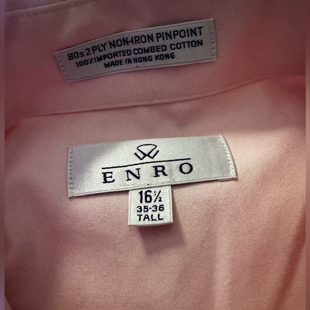 Men's Classic Light Pink Button Down Shirt Easter ! - Picture 3 of 5
